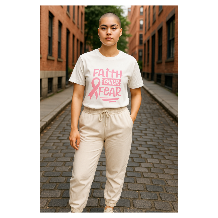 Faith Over Fear Breast Cancer Gift Set – Comfort Care Box for Warriors | Pink Ribbon Gift | Inspirational Support Package