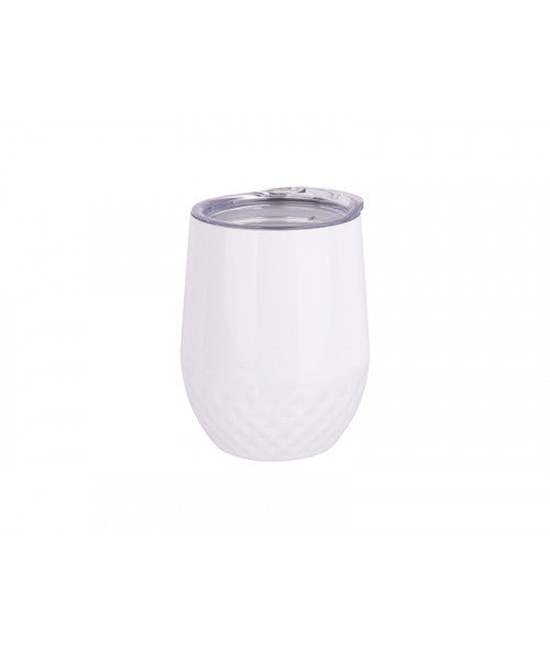 12OZ STAINLESS STEEL STEMLESS TUMBLER WITH DIAMOND PATTERN