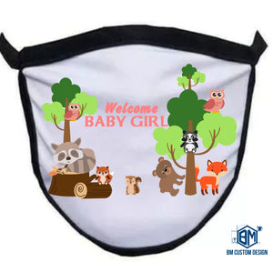 Baby Arrival Animal Woodland There Facemask