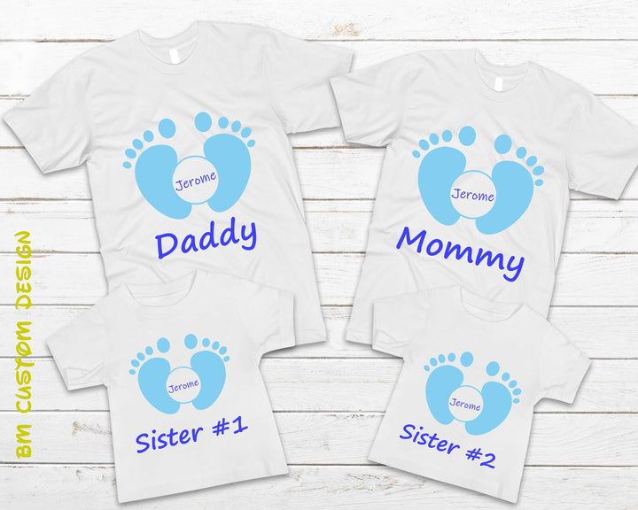 Baby Boy Print Family Baby Shower - BM Custom Design
