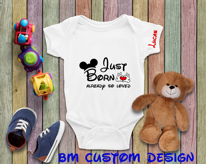 Baby Boy just Born with Name - BM Custom Design