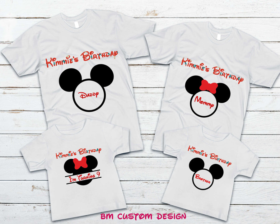 Birthday Family Mickey and Minnie - BM Custom Design