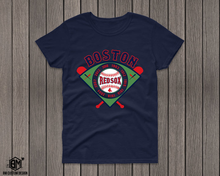 Boston All Championships Navy T-Shirt - BM Custom Design