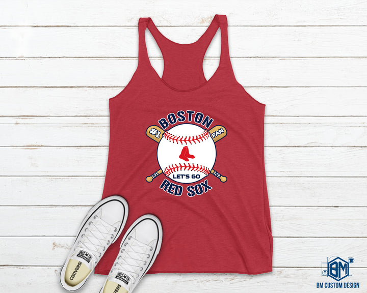 Boston Red Sox #1 Fan Red Tank Top - BM Custom Design