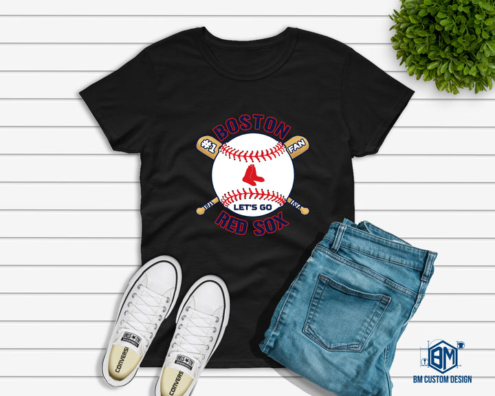 Boston Red Sox Fan #1championships Black T-Shirt - BM Custom Design
