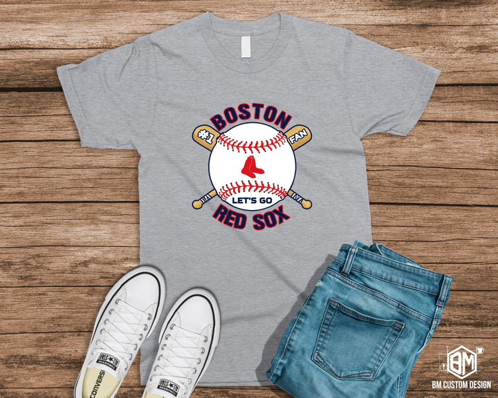 Boston Red Sox Gray T-Shirt - BM Custom Design