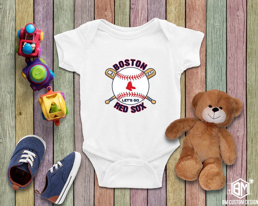 Boston Red Sox White T-Shirt Infant - BM Custom Design