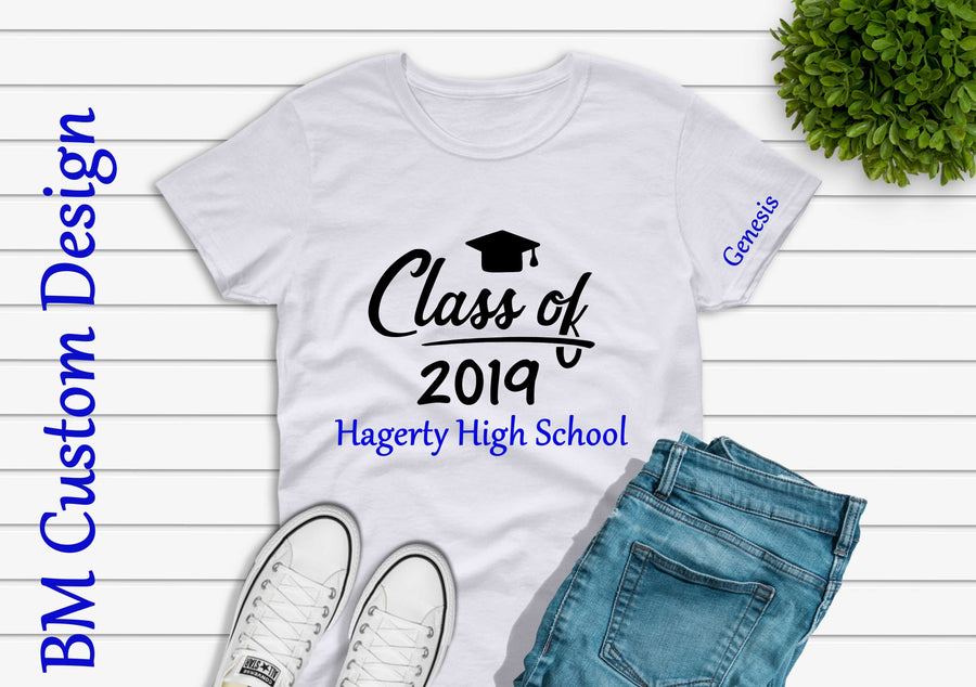 Class 2019 With Name and High School - BM Custom Design