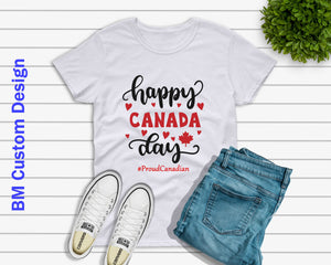 Happy Canada Day With Hearts - BM Custom Design
