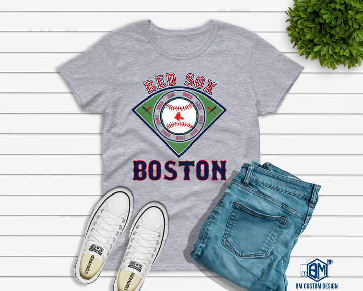 Red Sox All Championships Gray T-shirt - BM Custom Design