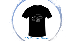 Soccer Mom Rhinestones Silver - BM Custom Design