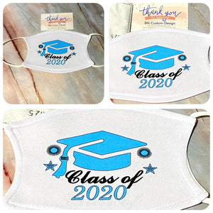 Class 2020 Personalized Face Cover with 2 filters