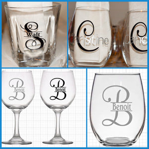Personalized Glass Wine Glass - BM Custom Design