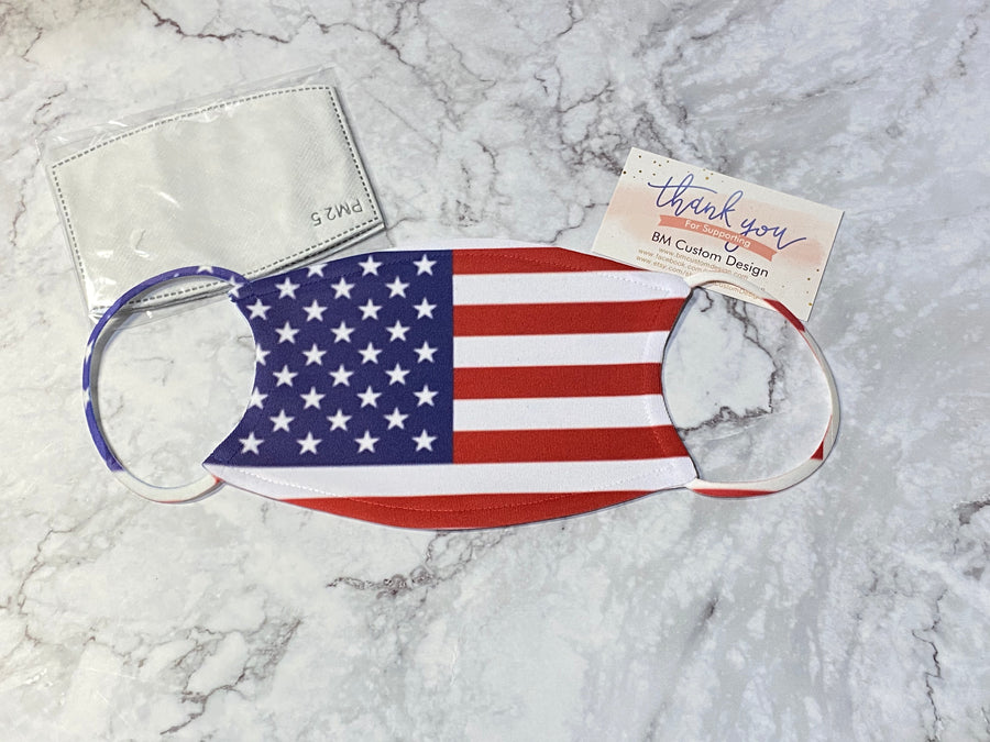 USA Face Mask with Filter