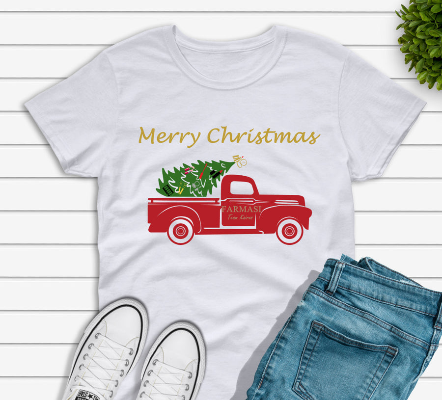 Farmasi Custom T-Shirt Christmas Truck and Team Name