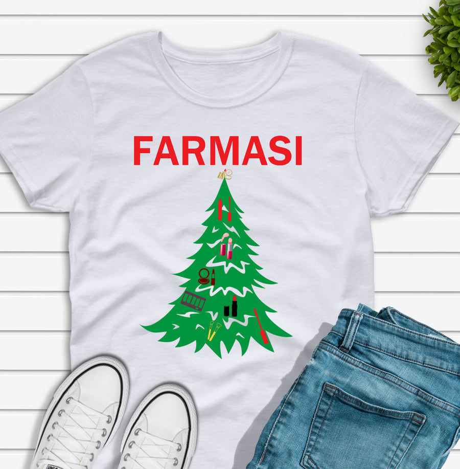 Farmasi Custom T-Shirt Christmas Tree With MakeUp